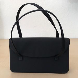 Nicole Miller Black Fabric Wristlet Evening Bag